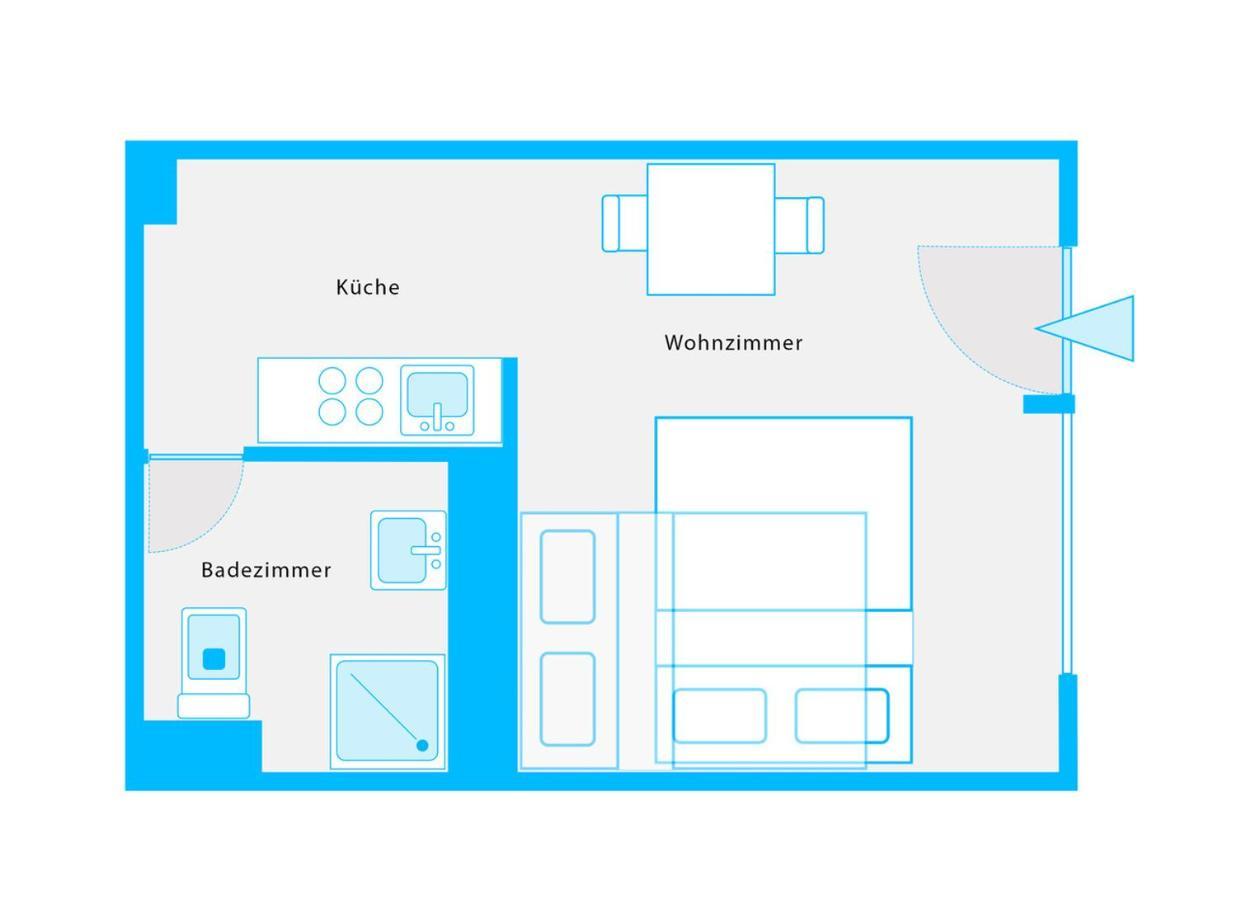 The Koburger Vh, Studio For Up To 4 With High Bed Berlin Bagian luar foto